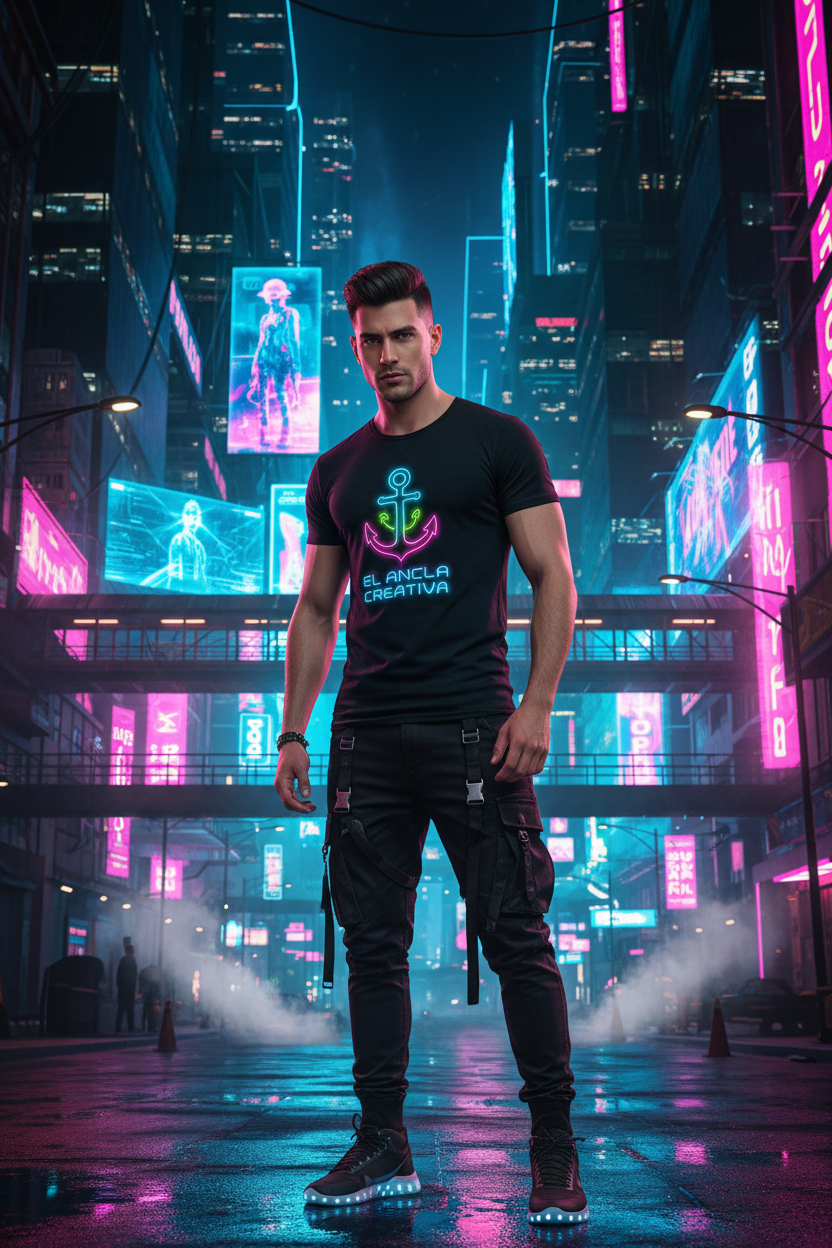 Camiseta urbana futurista El Ancla Creativa