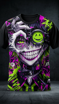 Camiseta all-over joker neon cyberpunk – El Ancla Creativa