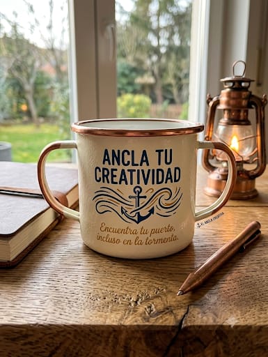 Taza vintage Ancla tu creatividad
