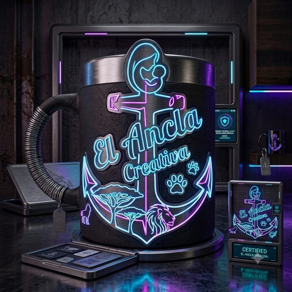 Taza neón El Ancla Creativa