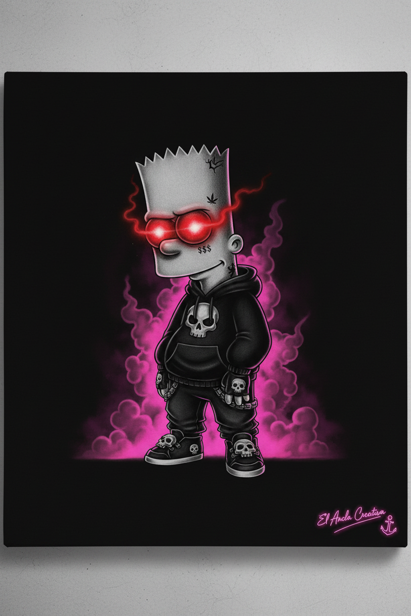 Lienzo Dark Bart – El Ancla Creativa