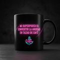 Taza ansiedad café neón rosa